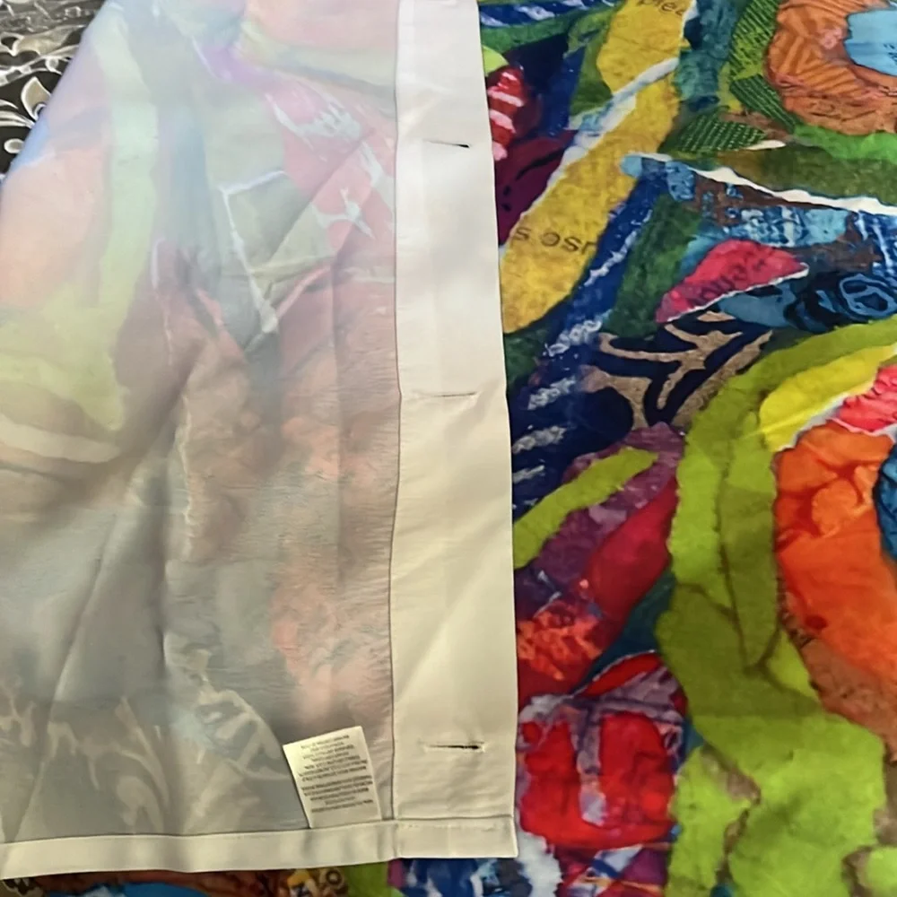 Colorful peacock shower curtain